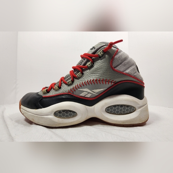 REEBOK QUESTION MID ALLEN IVERSON PRACTICE RANT SHOE SIZE 11, MENS GRAY 2016 - Picture 4 of 16